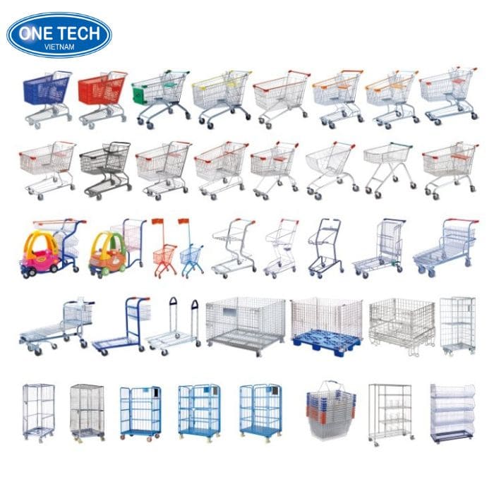 One Tech cung cấp rất nhiều mẫu xe đẩy siêu thị